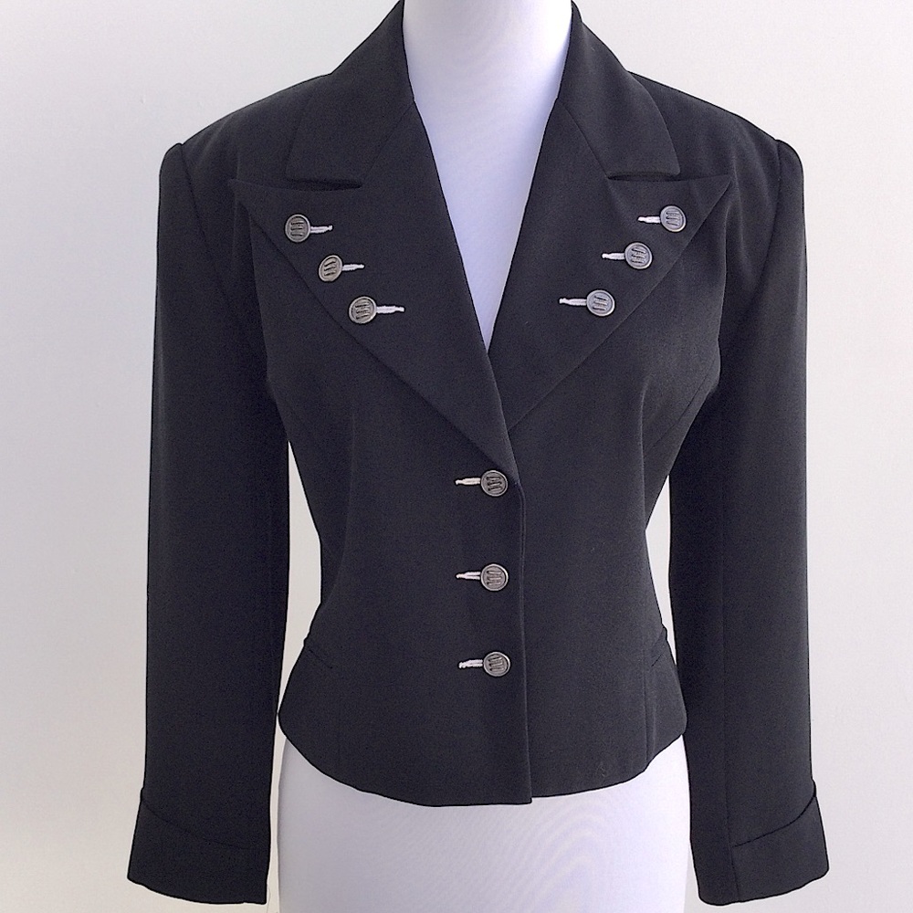 DINA BAR-EL Vintage Button Blazer